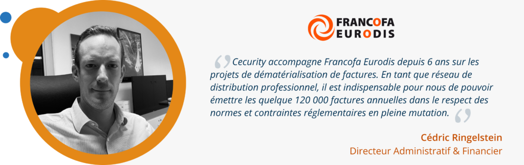 Avis client de Francofa eurodis concernant l'offre eFacture Cecurity.com