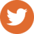 Icône twitter orange contactez-nous - demande de contact